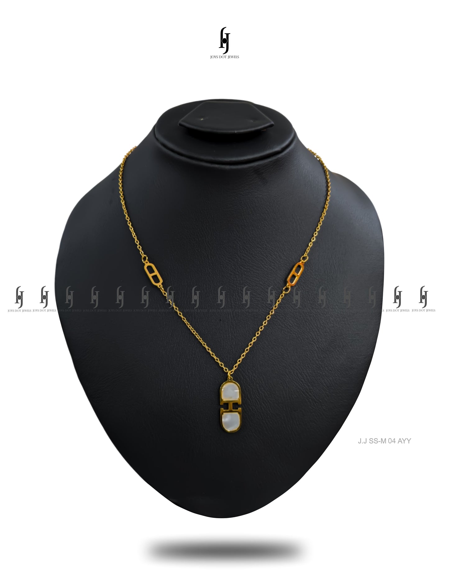 Twin White Stone Pendant