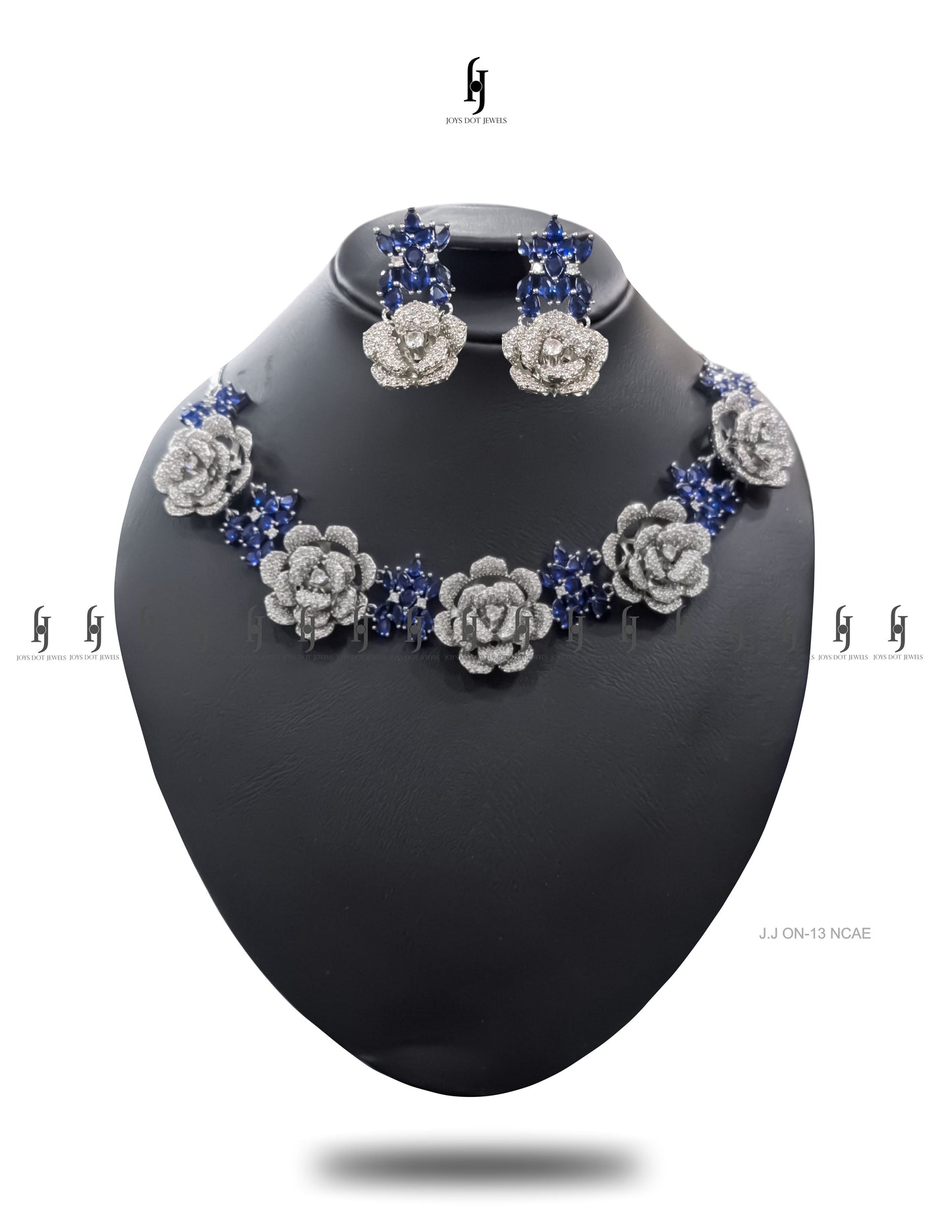 Floral American Diamond Necklace Set