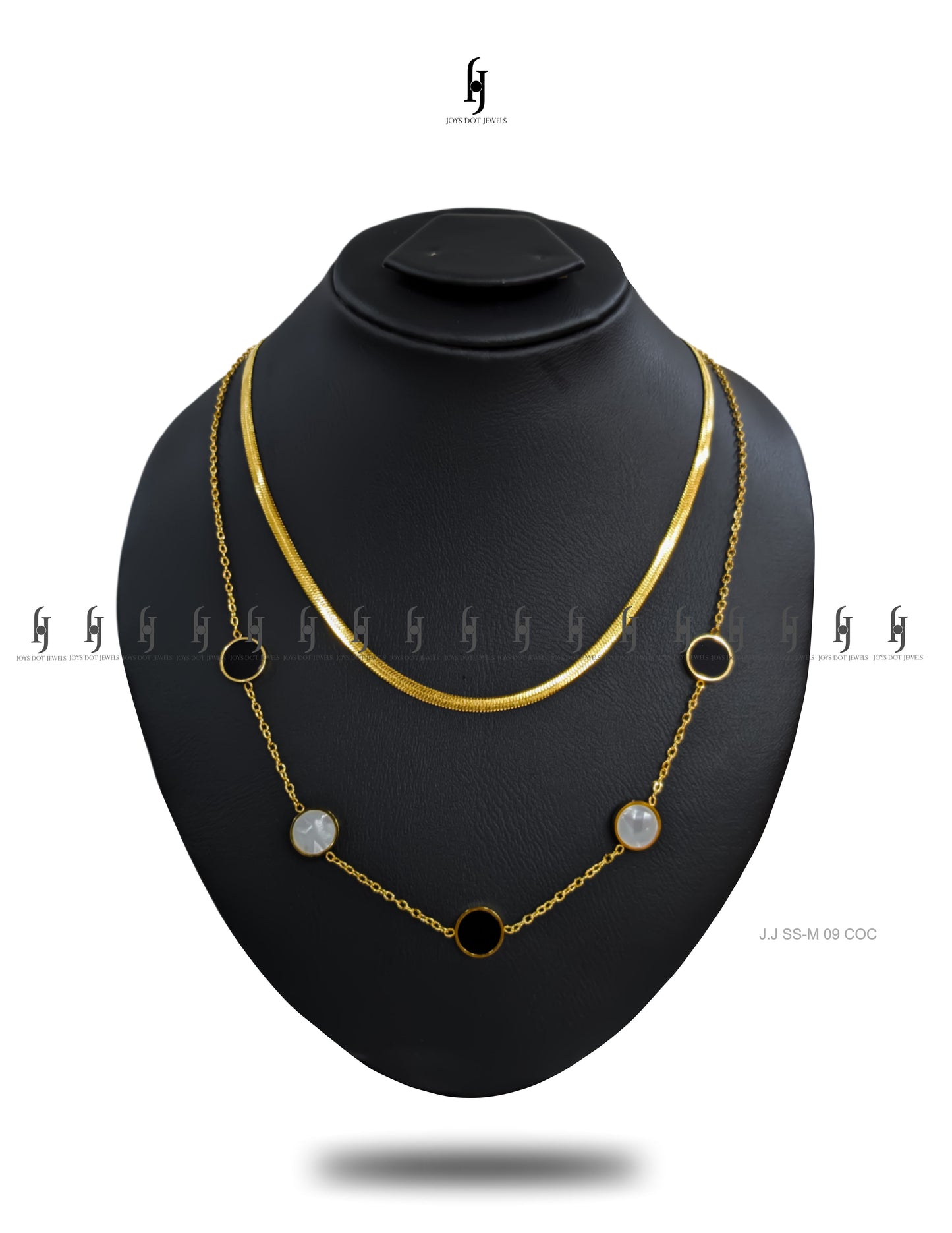 Double Layer Round Discs Pendant Necklace