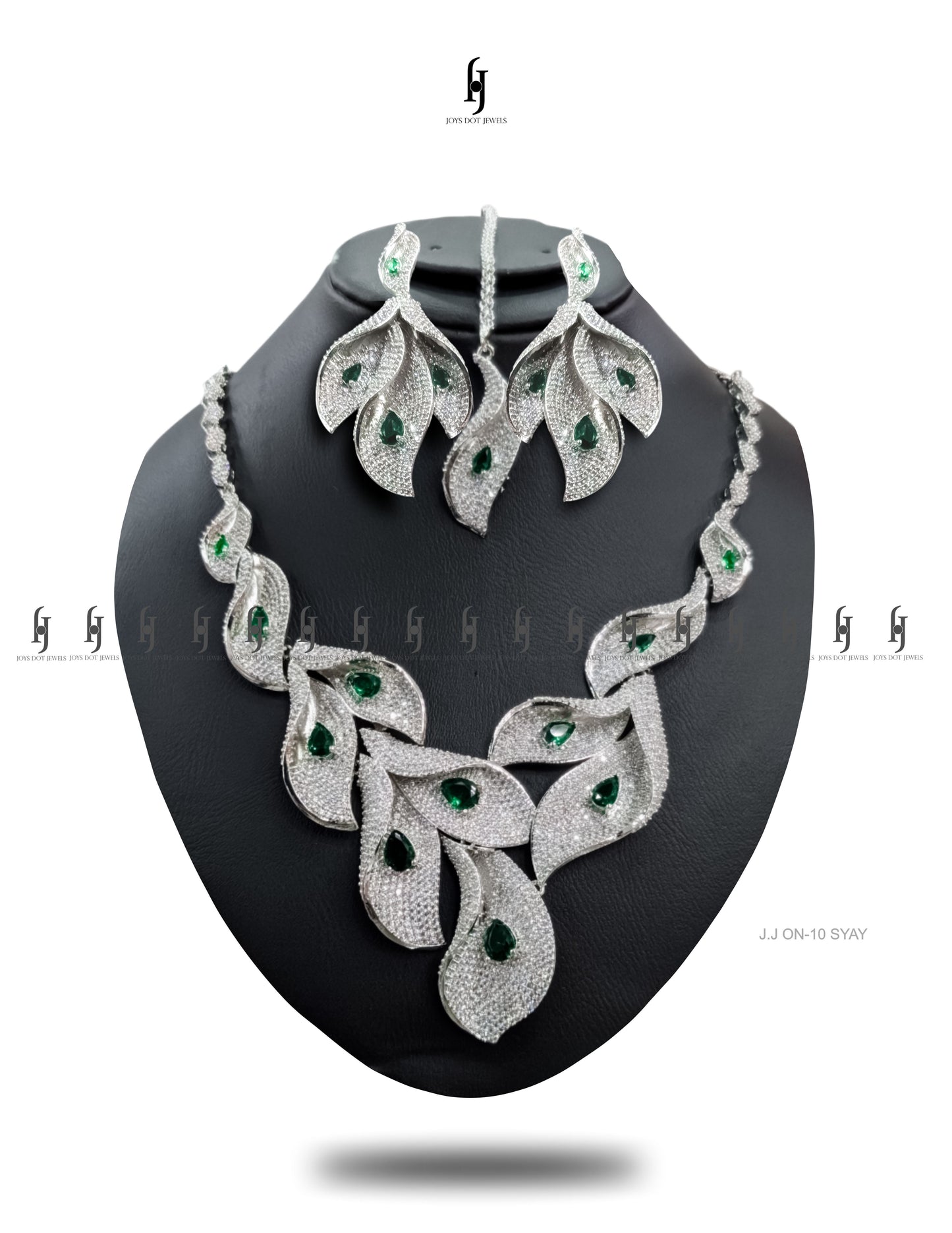 Vine Flower Crystal Bridal Necklace Set