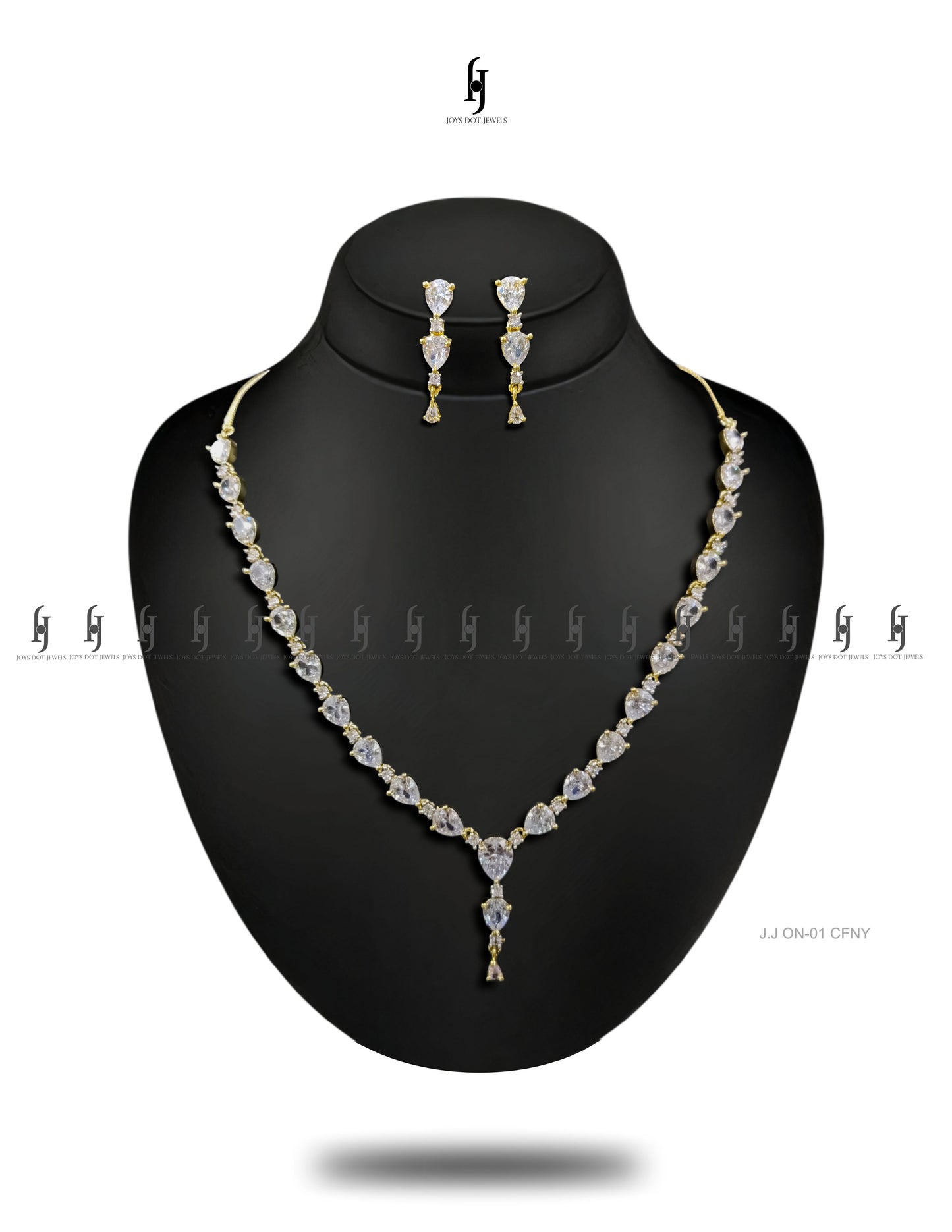 Indian One-Carat Heart Gemstone Necklace Set