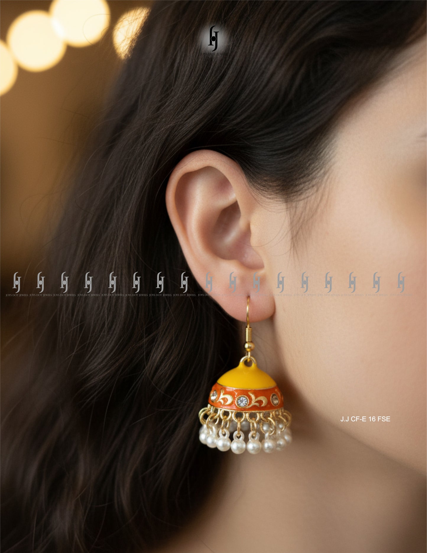 Meenakari Indian Jhumki