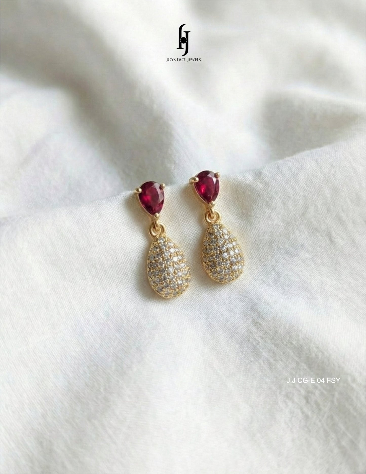 Pave Drop Earring