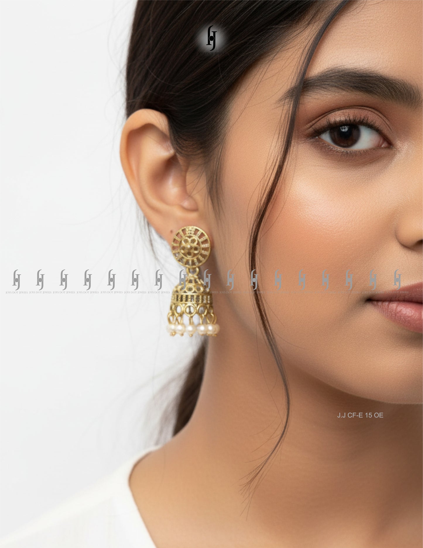 Pearl Gold Indian Jhumki