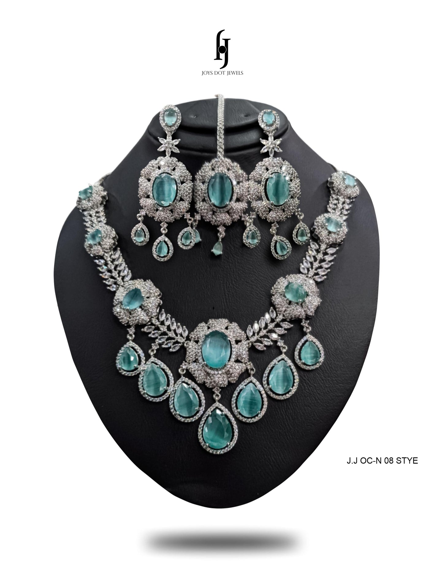 One-Carat Bridal Necklace Set with Earrings