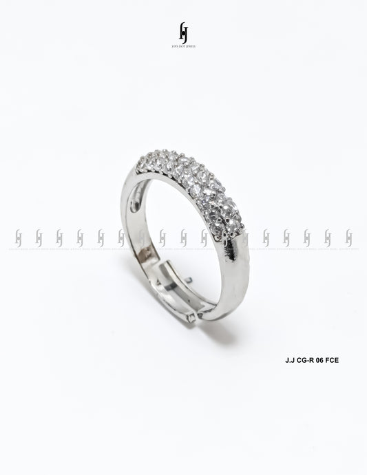Parallel Pavé Cuff Ring