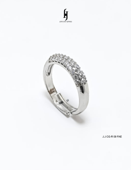Parallel Pave Cuff Ring