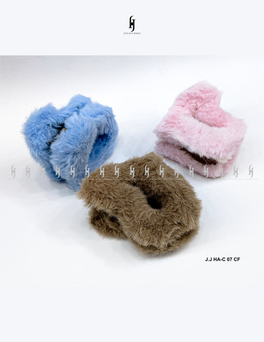 Fluffy Faux Fur Hair Claw Clip