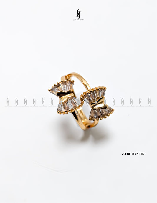 Golden Bow-Touch Ring