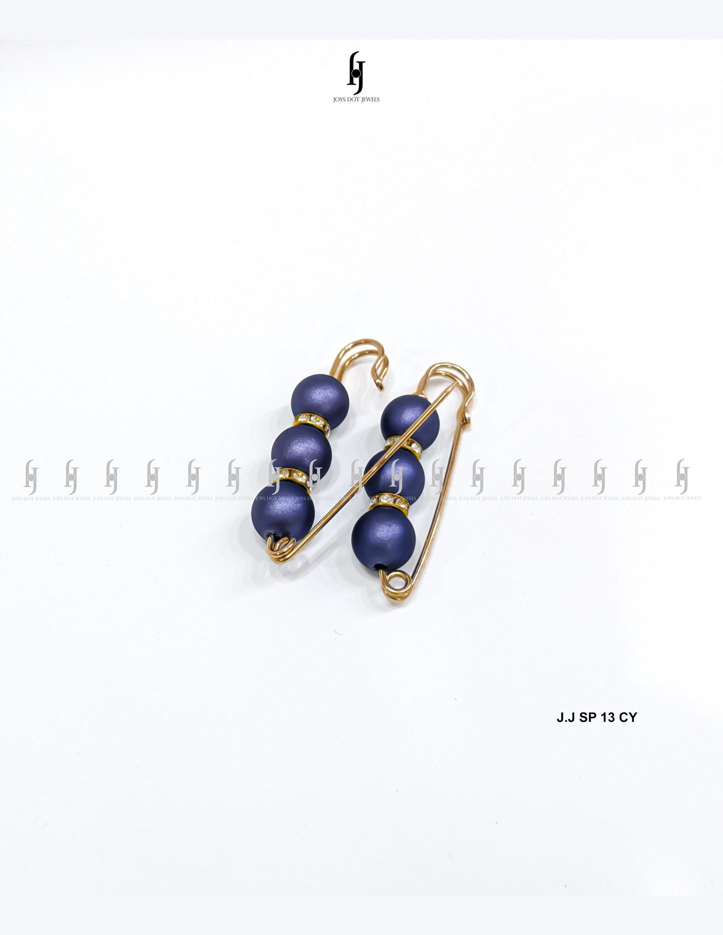 Matte Beads Safety Pins