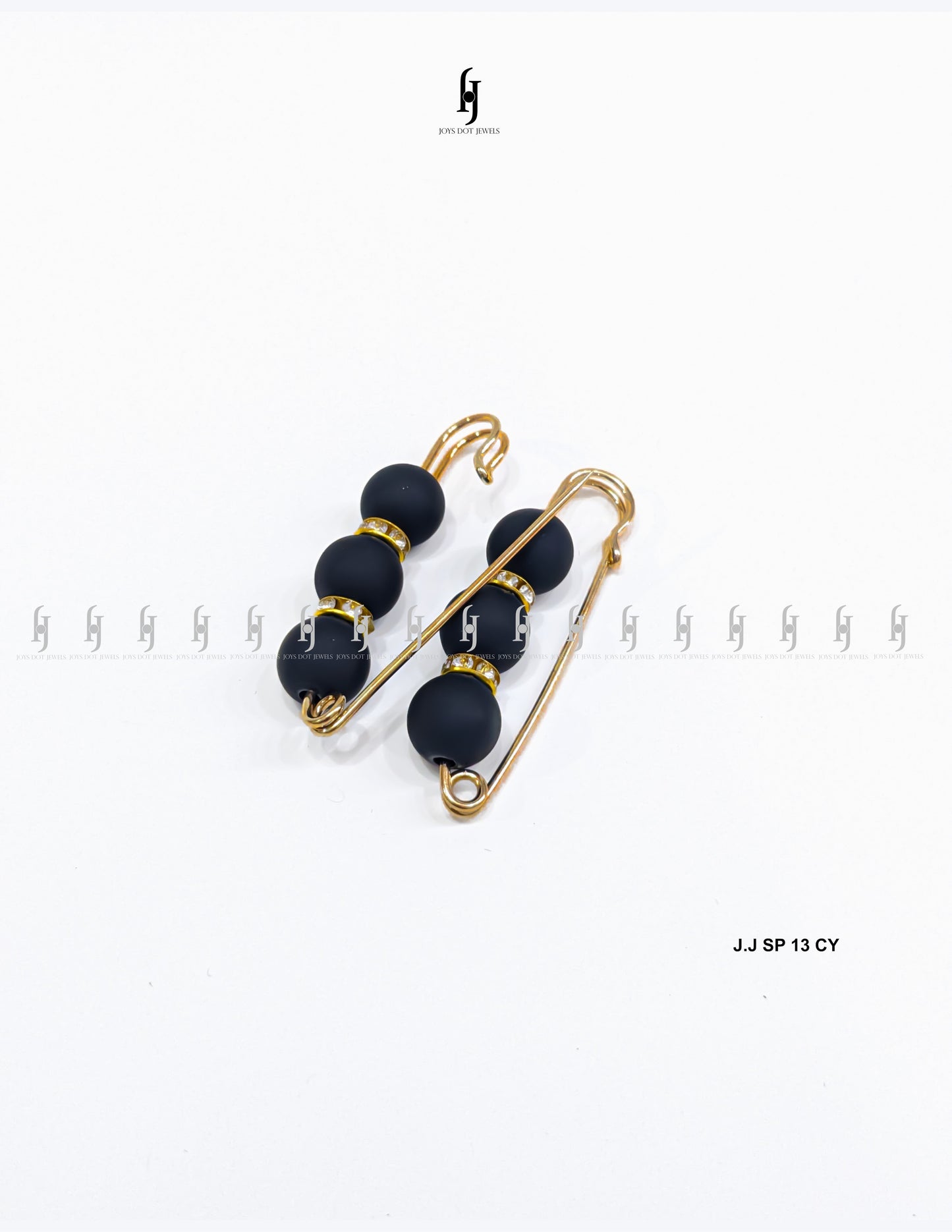 Matte Beads Safety Pins