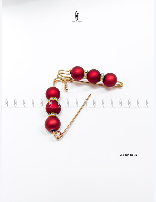 Matte Beads Safety Pins