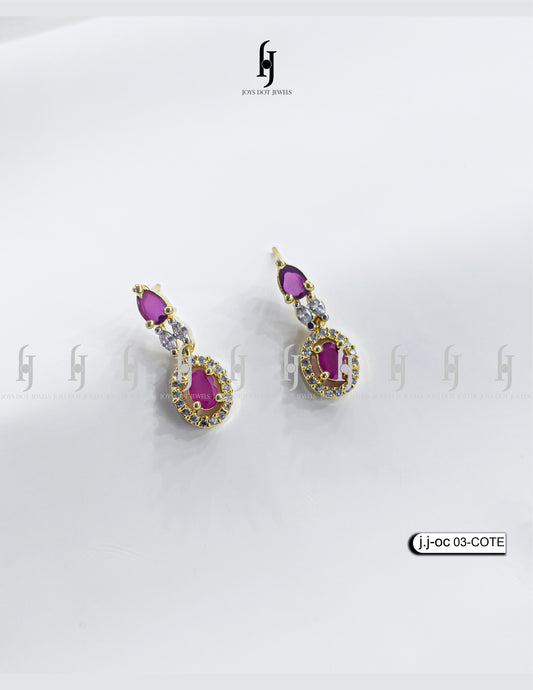 Elegant AD Teardrop And Crystal Necklace Set