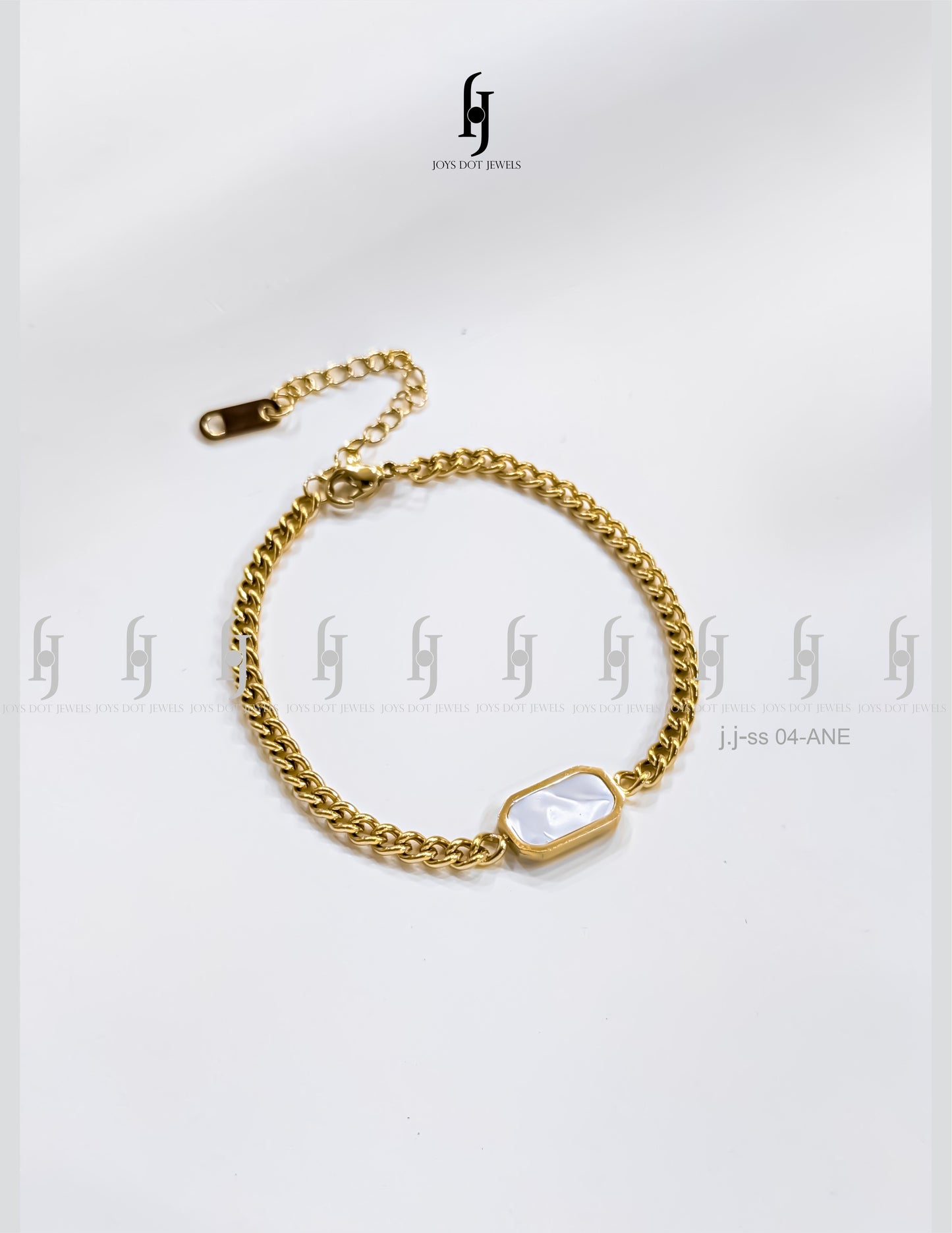 Pearl-Stone Stainless Steel Bracelet