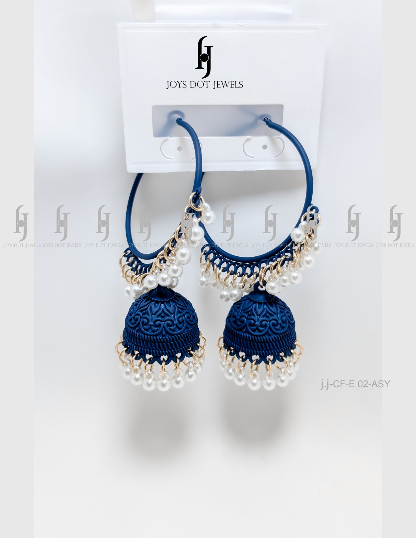 Golden Lattice Jhumka Earrings – Pearl Fringe Elegance