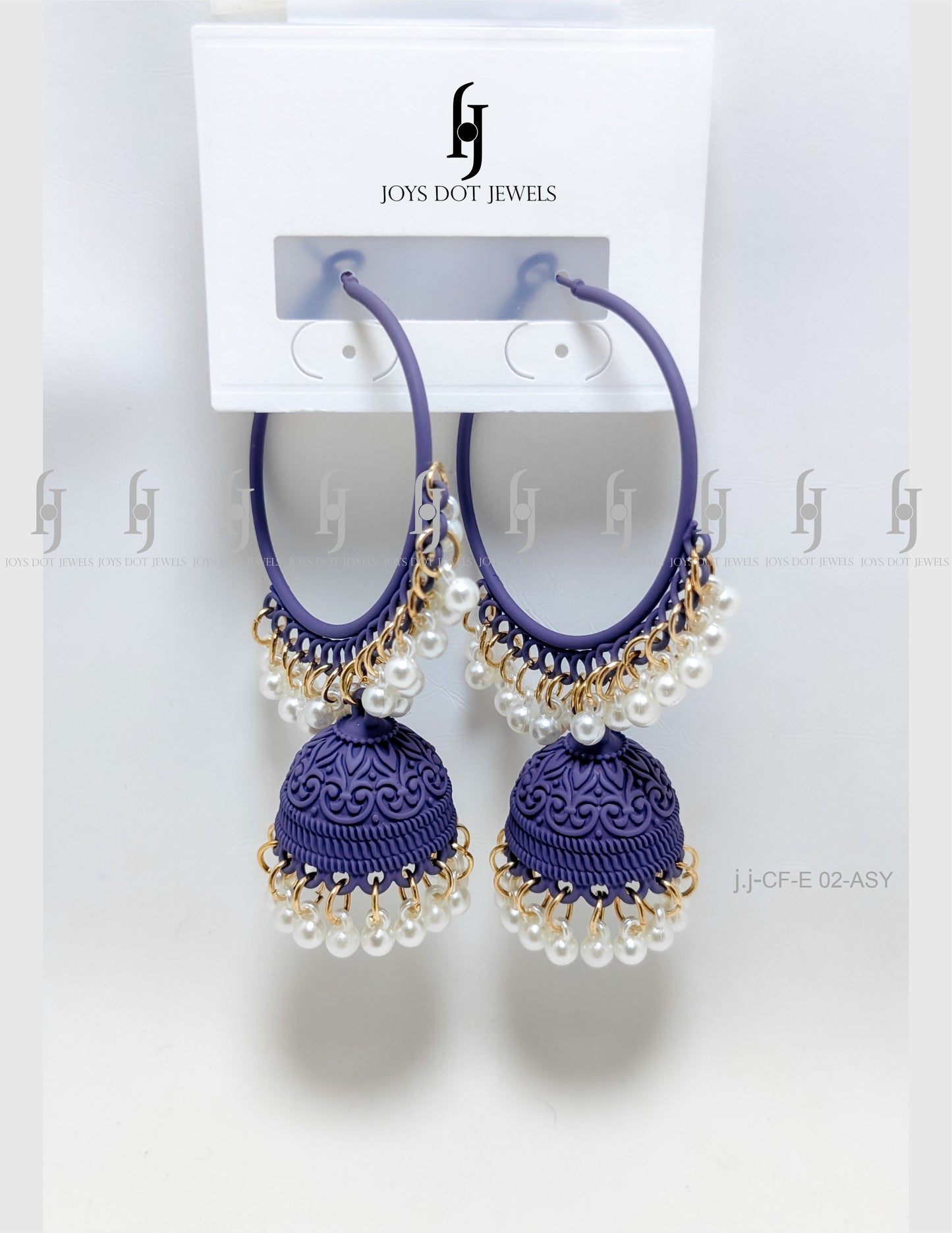 Golden Lattice Jhumka Earrings – Pearl Fringe Elegance