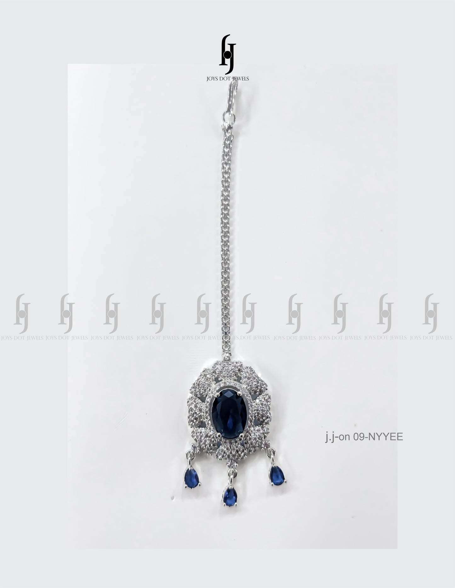 One-Carat Sapphire Necklace Set with Earrings
