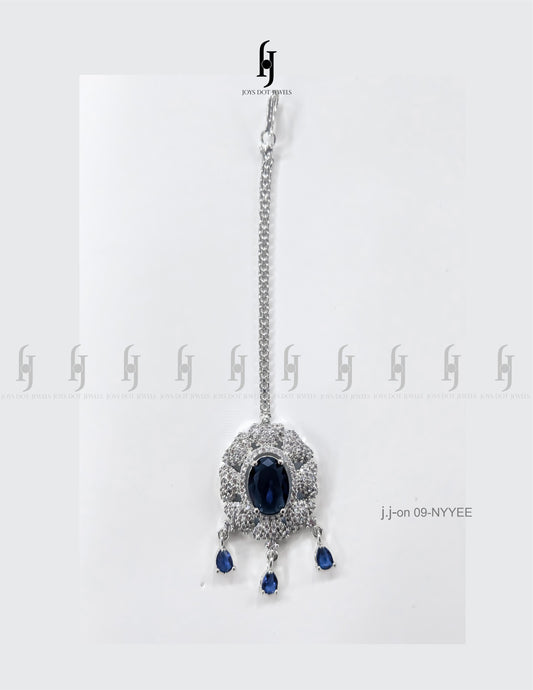 One-Carat Sapphire Necklace Set with Earrings