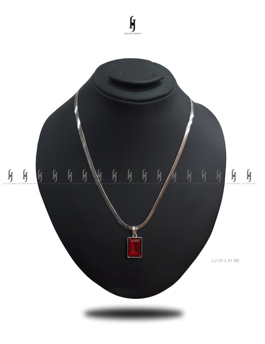Beautiful Red Stone Squre Pendant