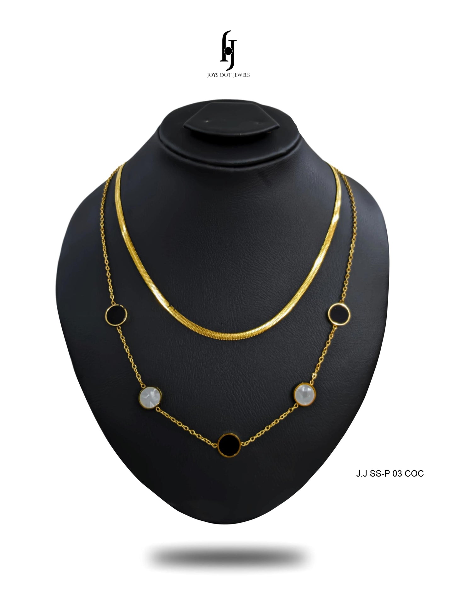 Double Layer Round Discs Necklace