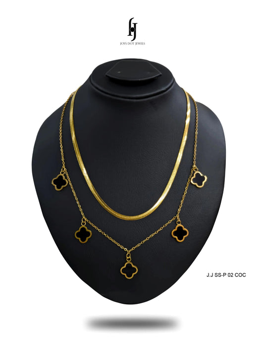 Gold Layered Clover Pendant Necklace