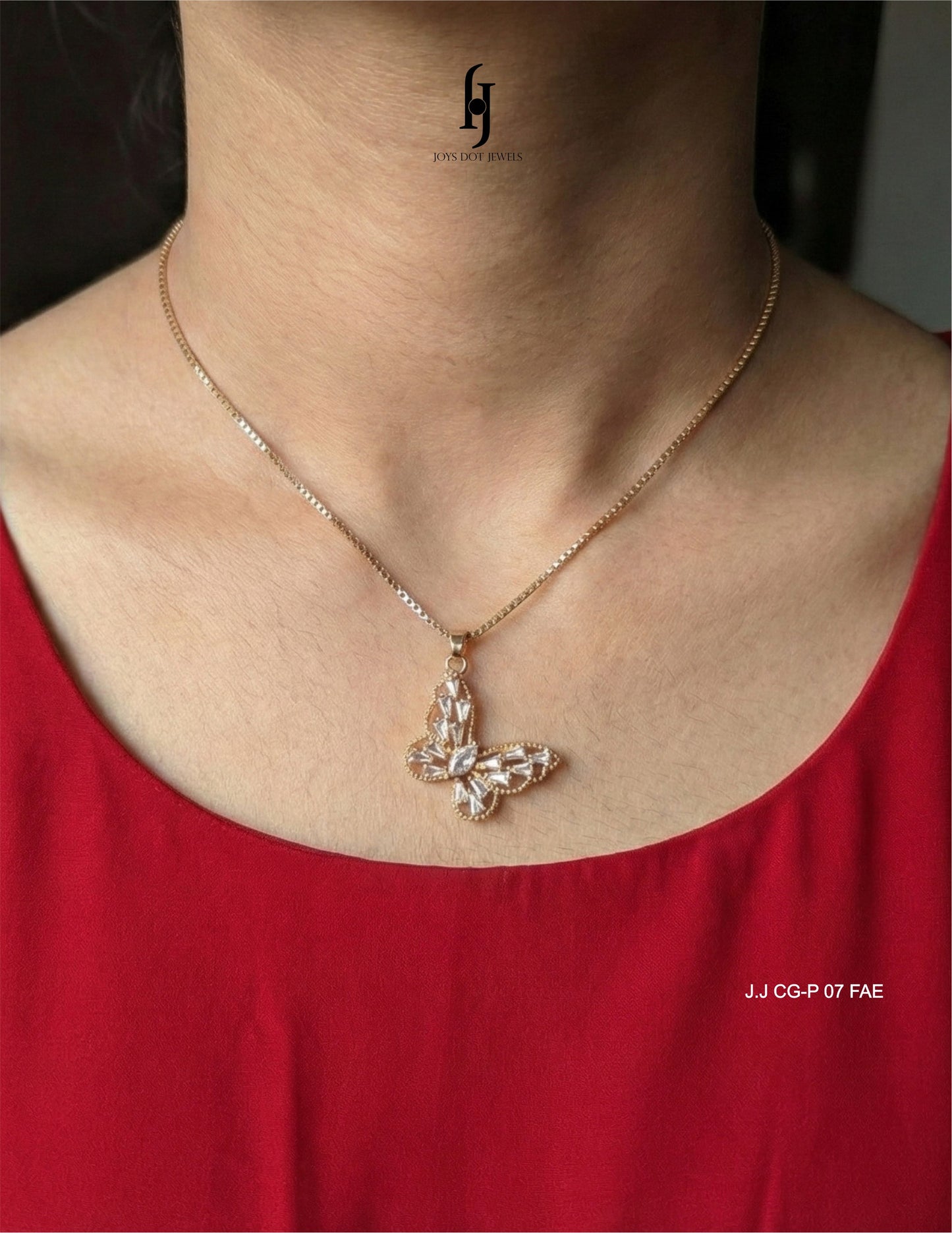 Zircon Butterfly Pendant