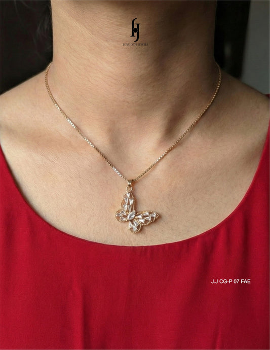 Zircon Butterfly Pendant