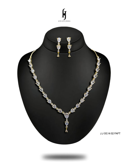 Indian One-Carat Heart Gemstone Necklace Set