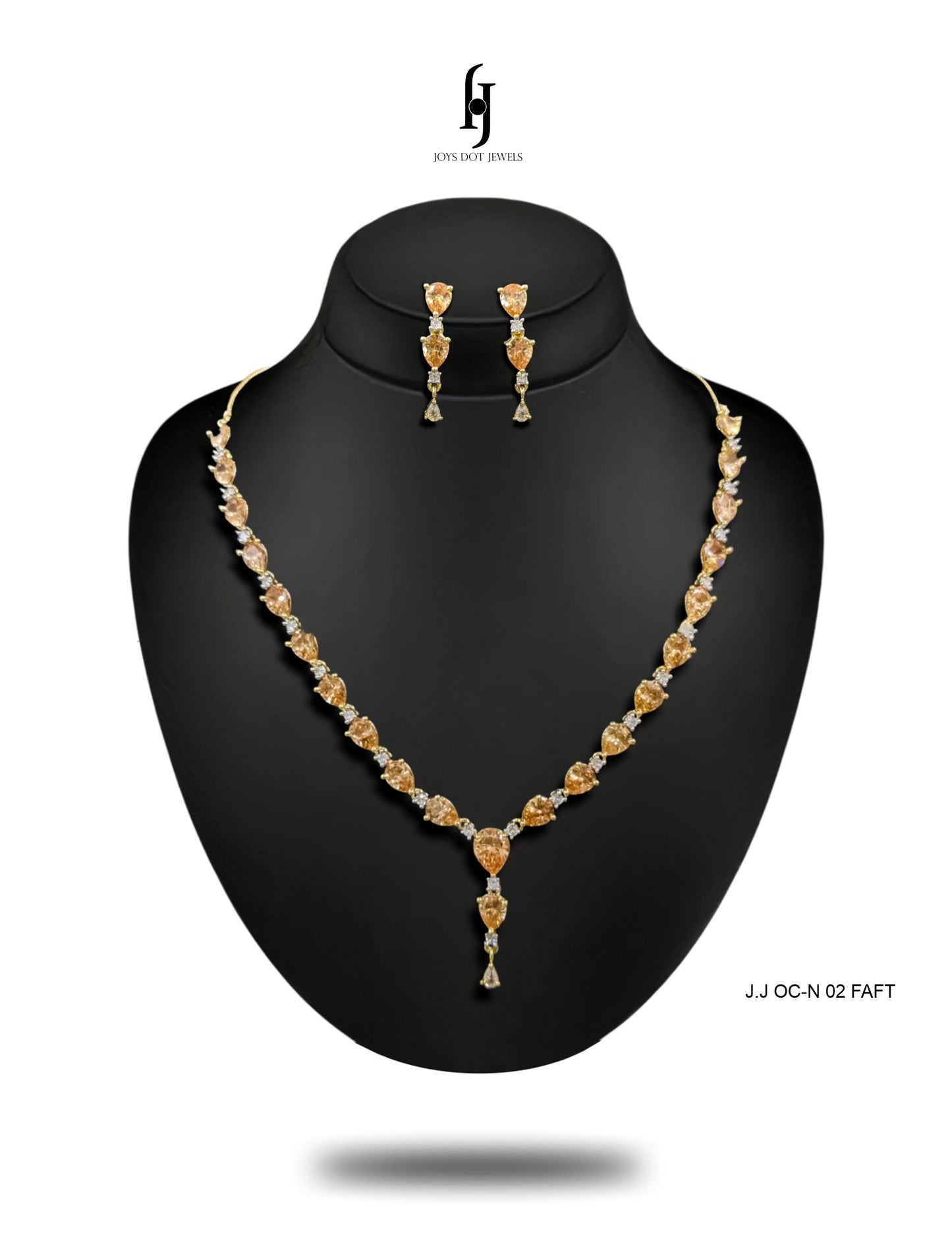 Indian One-Carat Heart Gemstone Necklace Set