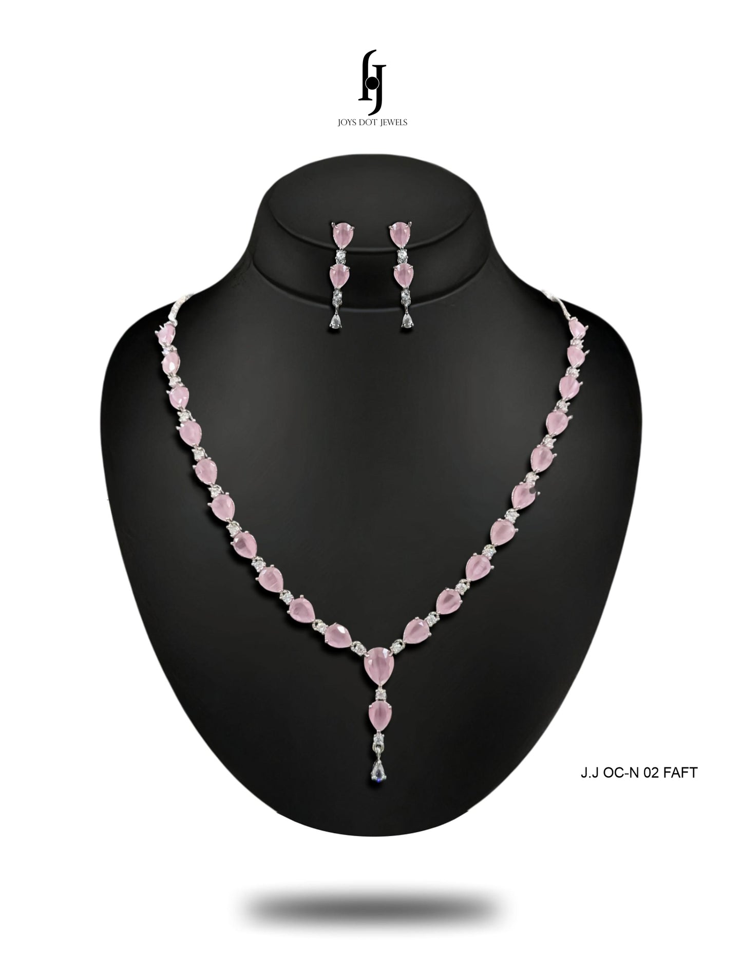 Indian One-Carat Heart Gemstone Necklace Set