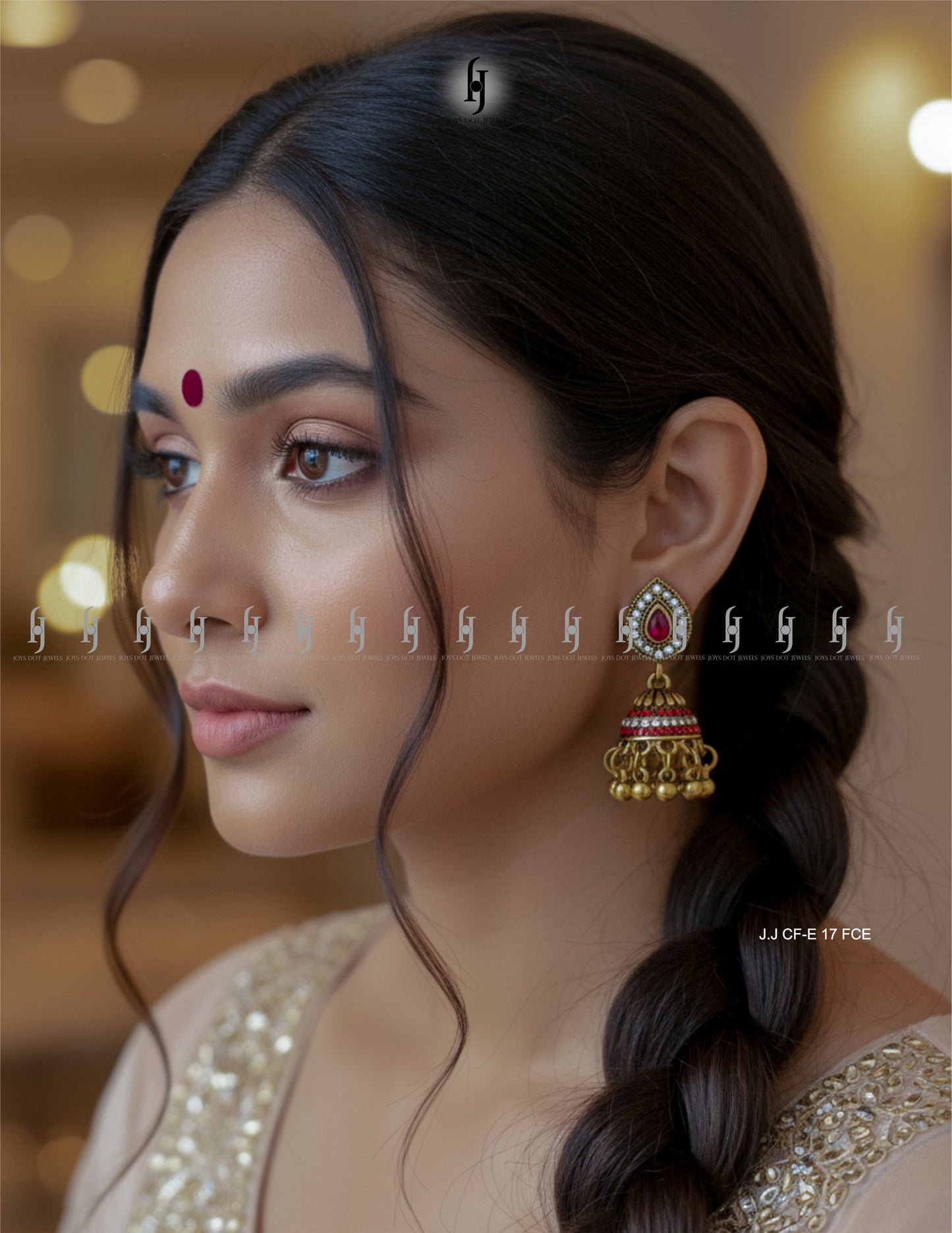 Enamel Indian Jhumki