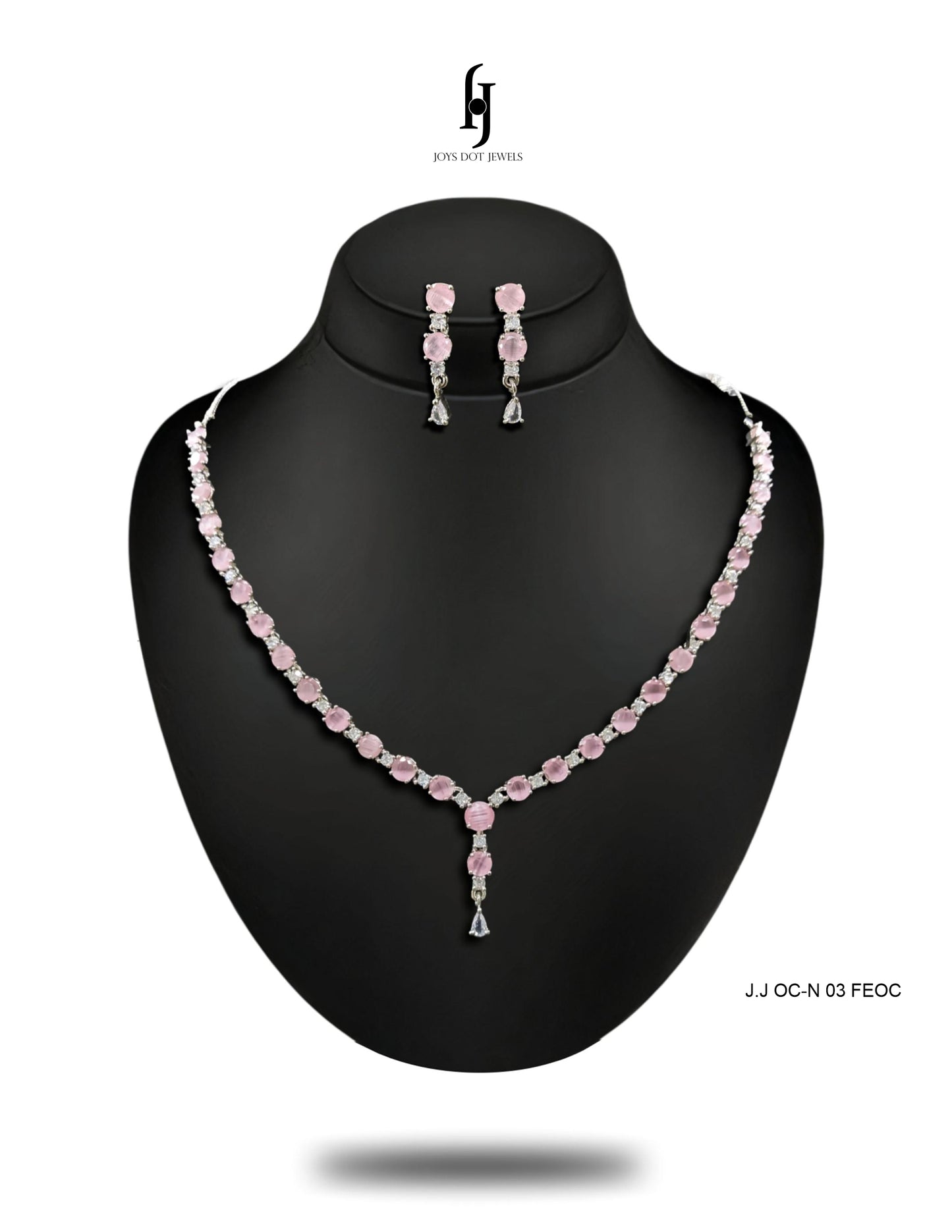 The Silver Emerald Indian Necklace Set