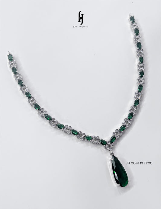 Pure One-Carat Teardrop Necklace Set