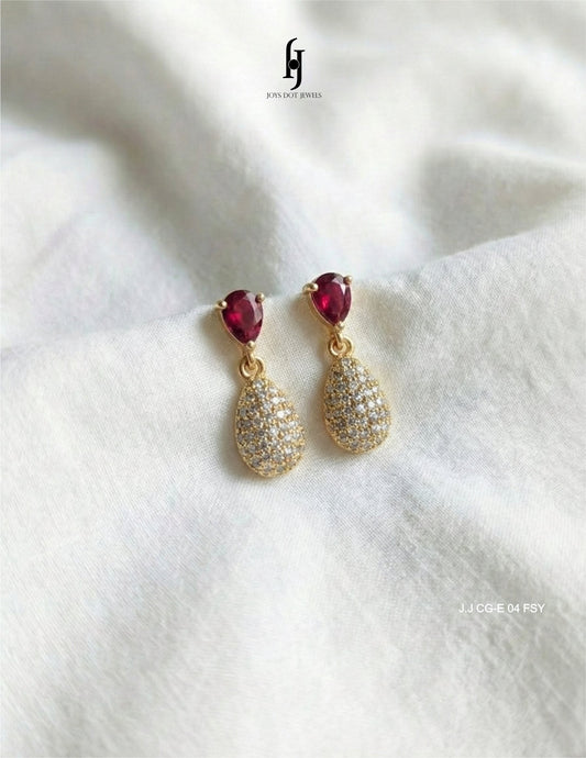 Pave Drop Earring