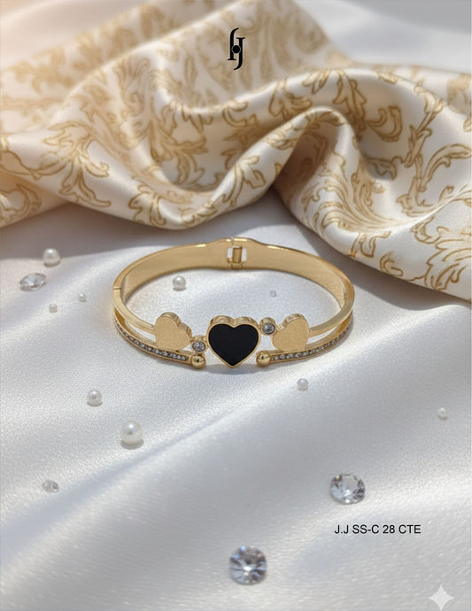 Onyx Heart Cuff