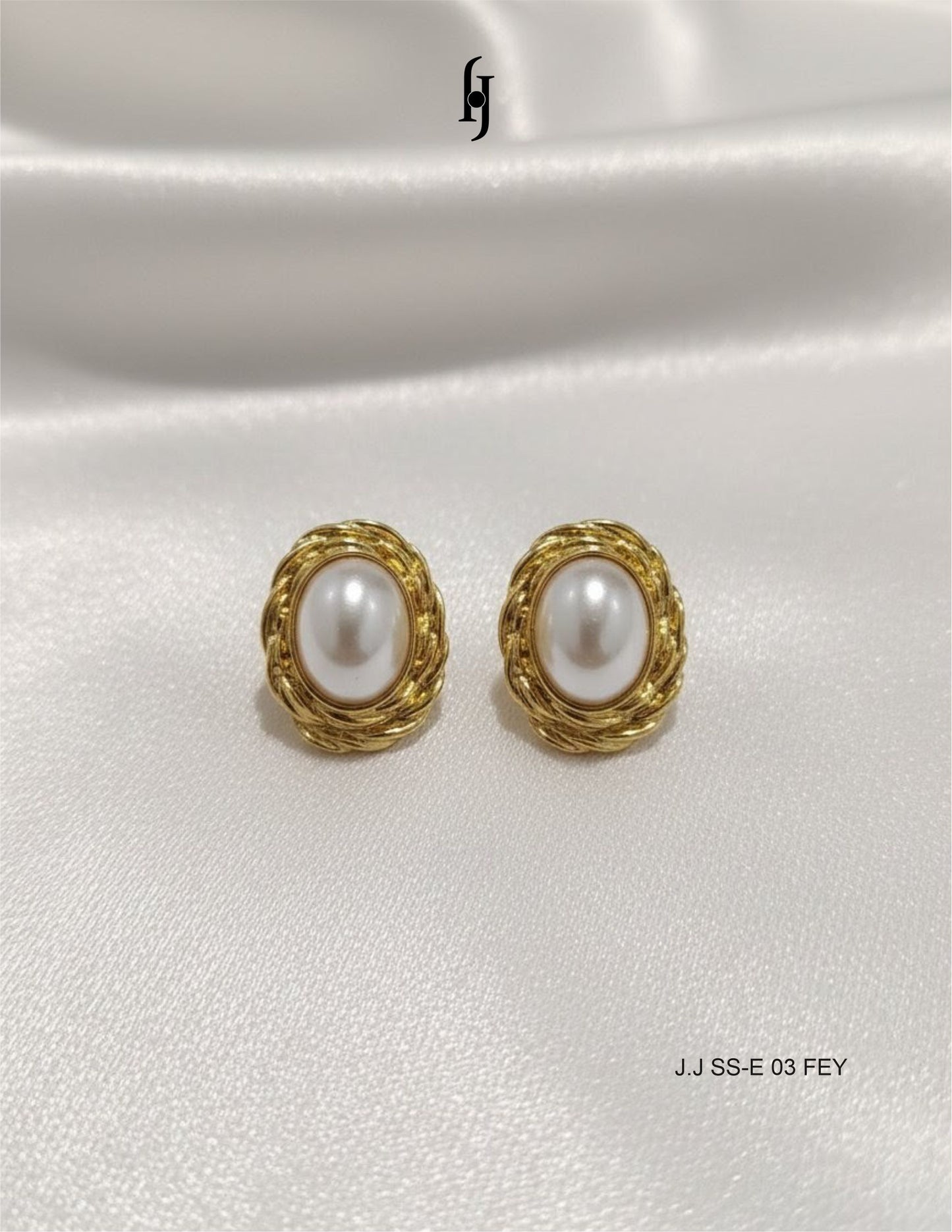 Gilded Vintage Pearl Earrings