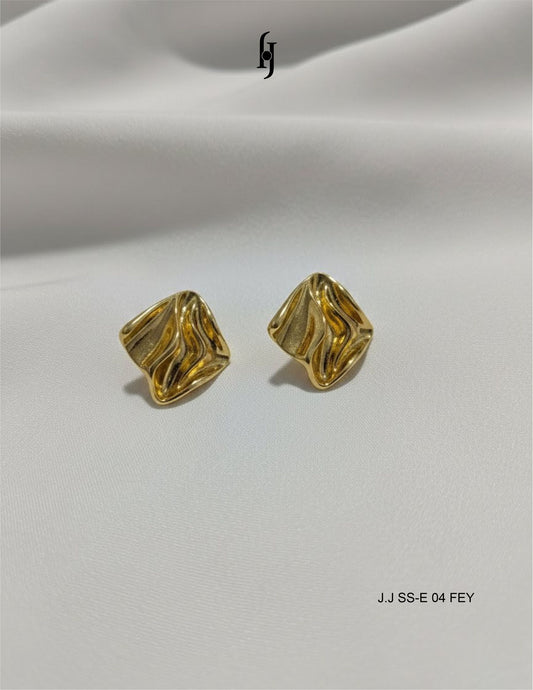 Liquid Gold Wave Earrings