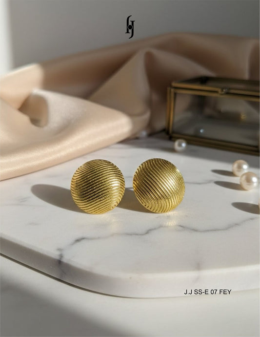 Textured Gold Prism Earrings