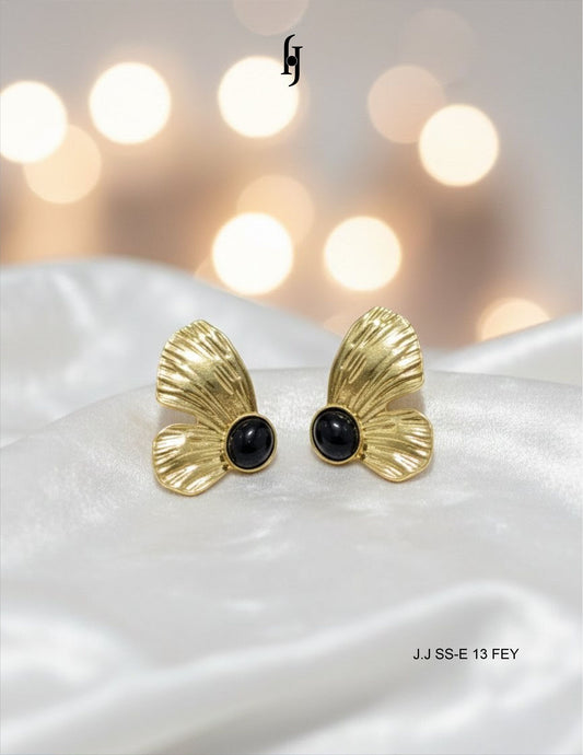 Onyx Wing Earrings