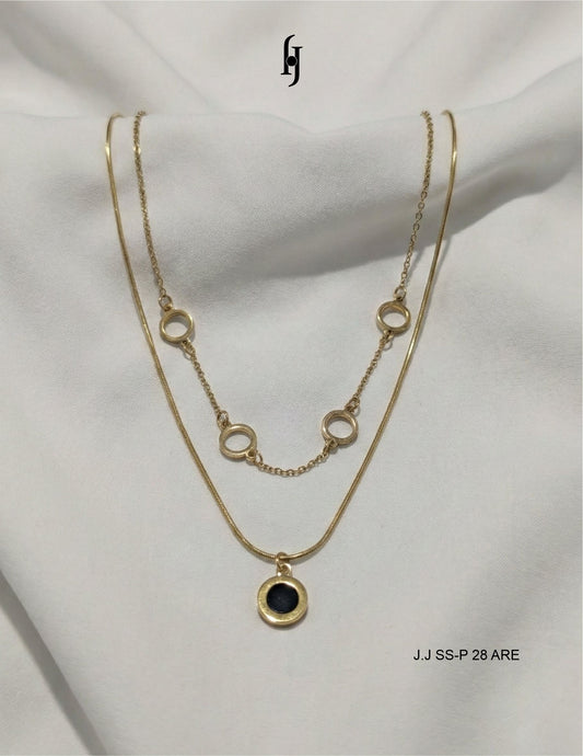 Double Layered Midnight Disc Pendant