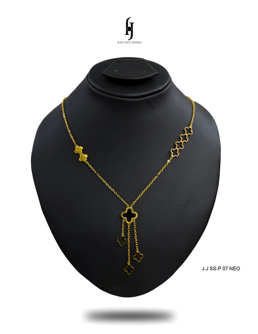 Golden Clover Dangle Necklace