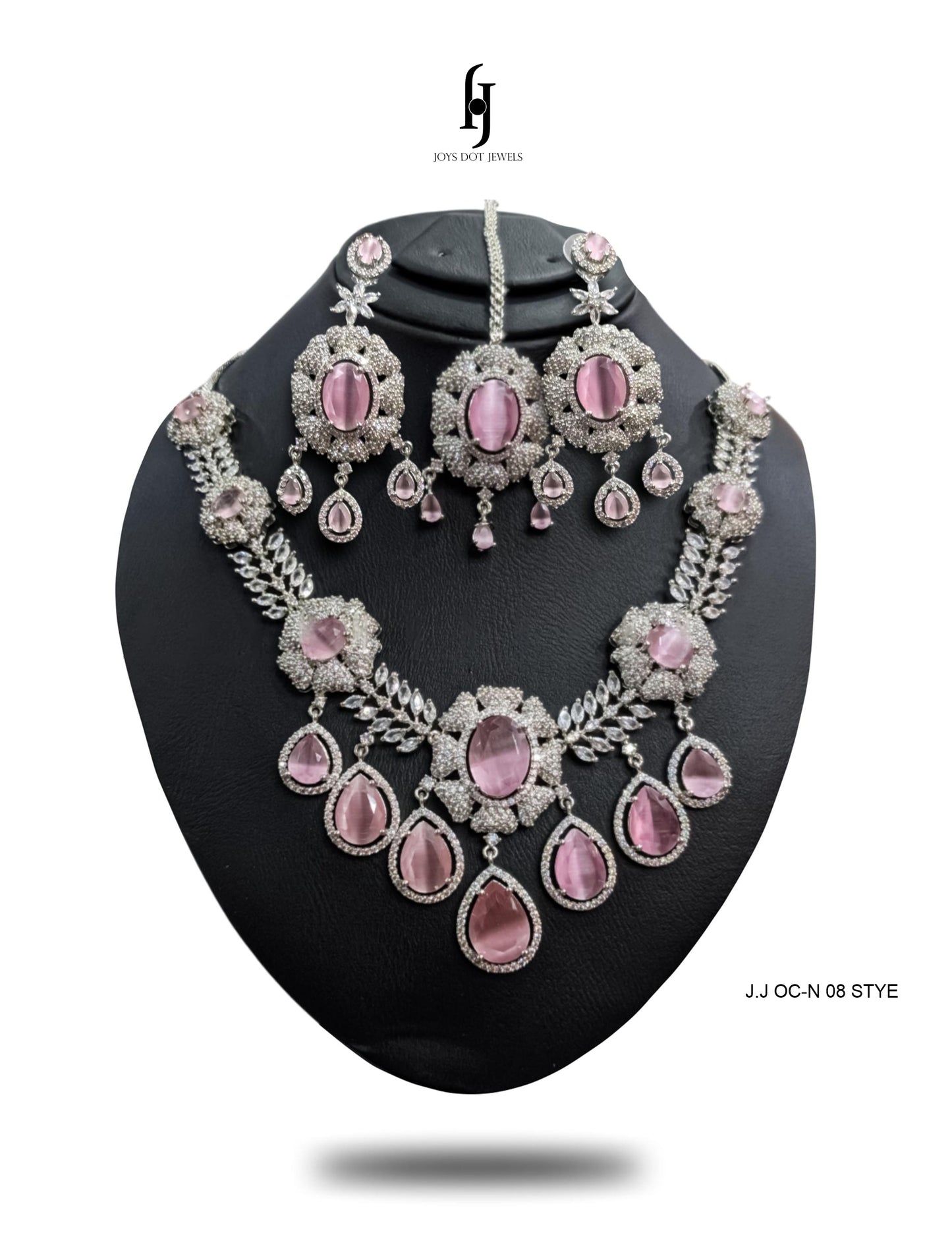 One-Carat Bridal Necklace Set with Earrings